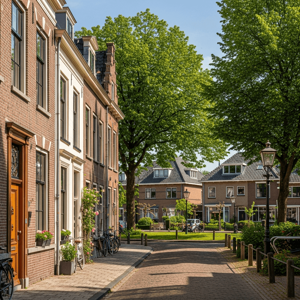 Kaartillustratie van Sittard met gemarkeerde wijken Centrum, Sanderbout, Limbrichterveld en Hoogveld