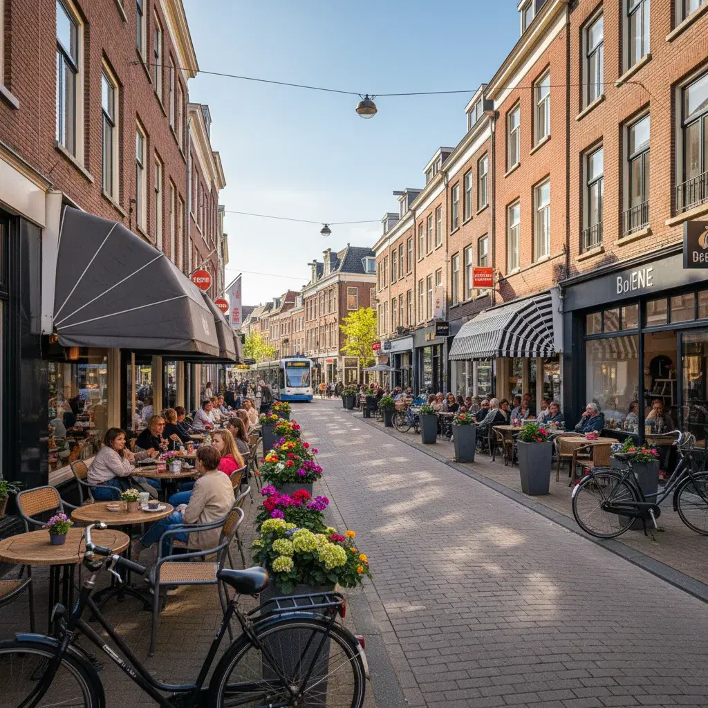 Gezellig centrum van Deurne met terrassen, winkels en karakteristieke appartementen