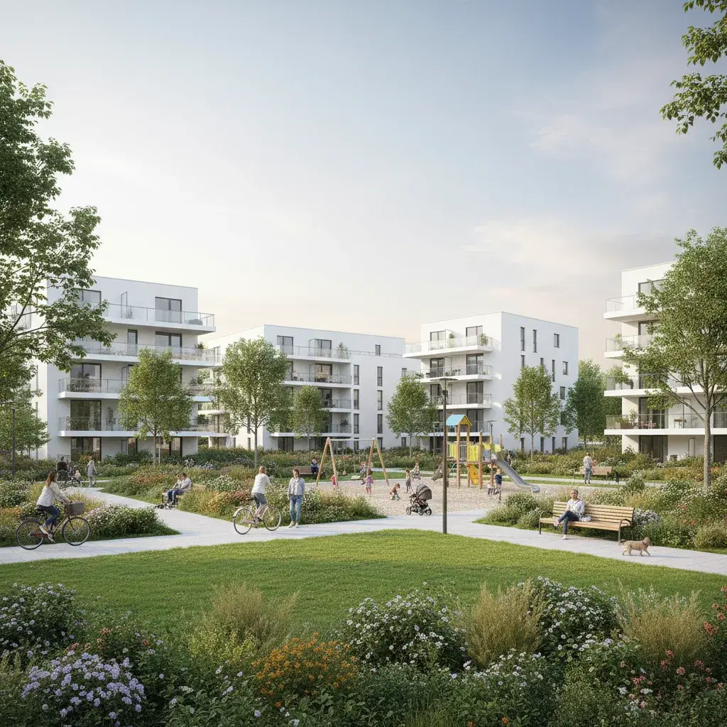 Moderne appartementen in de wijk Koolhof in Deurne met groene speelplekken en kindvriendelijke omgeving