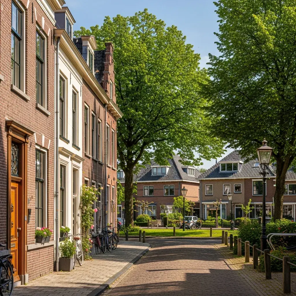 Kaartillustratie van Sittard met gemarkeerde wijken Centrum, Sanderbout, Limbrichterveld en Hoogveld