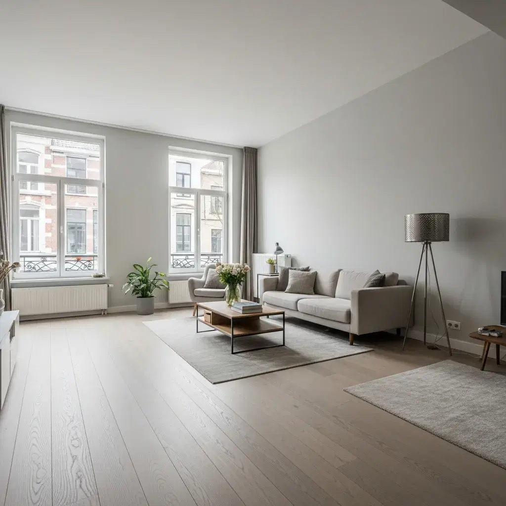 Appartement te huur in Merksem met modern interieur en veel natuurlijk licht