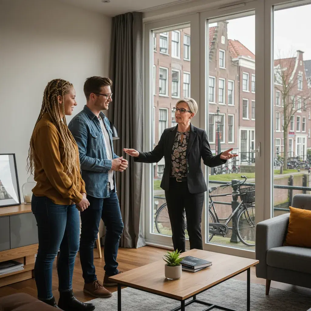 Stel dat een appartement in Leeuwarden bezoekt met een makelaar, passend bij tips voor succesvol huren