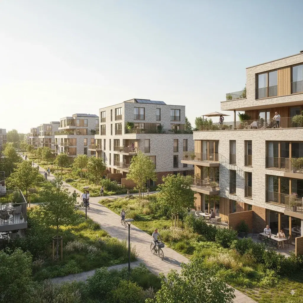 Moderne nieuwbouwappartementen in de Waalsprong met veel groen en ruimte