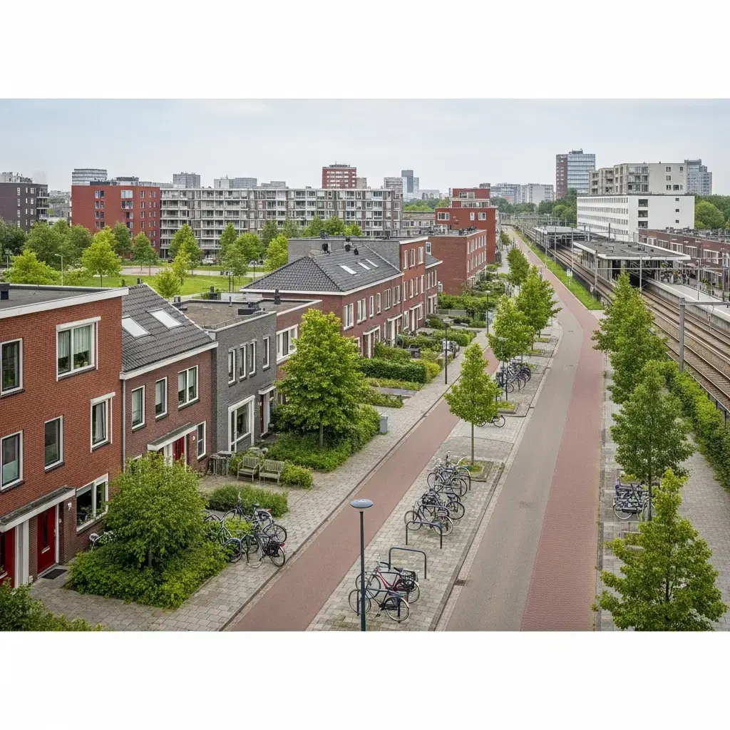 Rustige woonwijk aan de rand van Rotterdam met metroverbinding, geschikt voor goedkoop appartement huren met kleiner budget