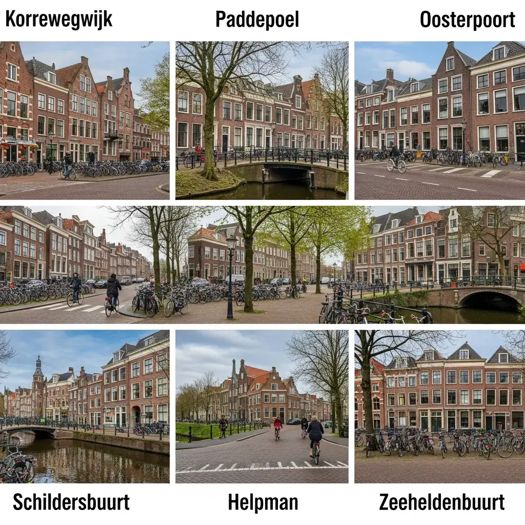 Fotorealistische weergave van populaire Groningse wijken zoals Korrewegwijk, Paddepoel, Oosterpoort en Schildersbuurt voor woningzoekenden